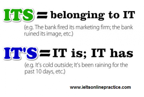 IELTS Common Mistakes: Confusing Its with It's